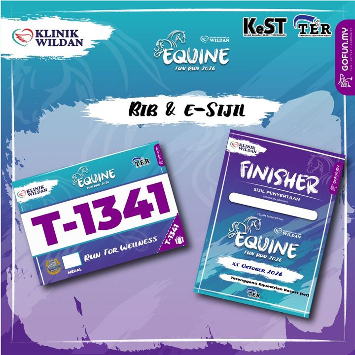 Contoh bib larian dan e-sijil Finisher